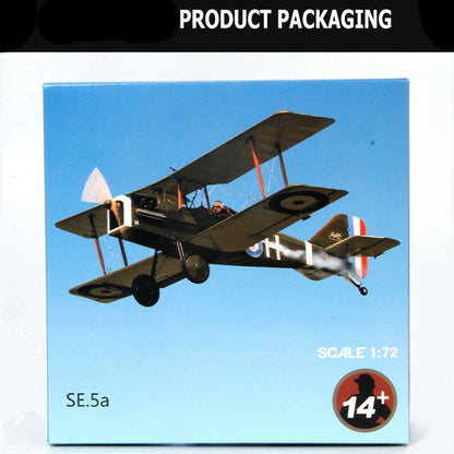 1/72 WWI SE-5A Fighter Aircraft Alloy Simulation Military Jet Airplane Kids Gift
