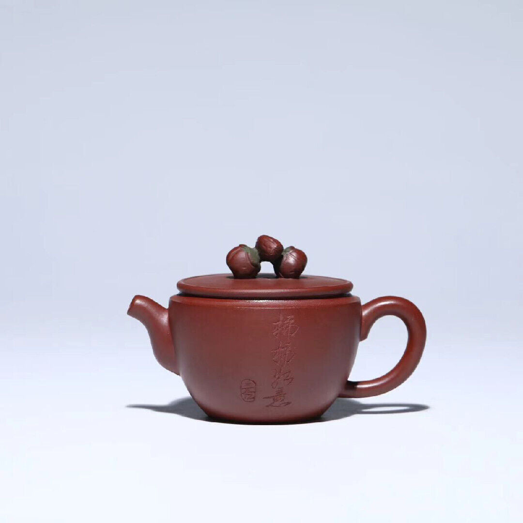 Handmade Tea Pot Marked Real Yixing Zisha Purple Clay Master Pot 180ml 9 Holes
