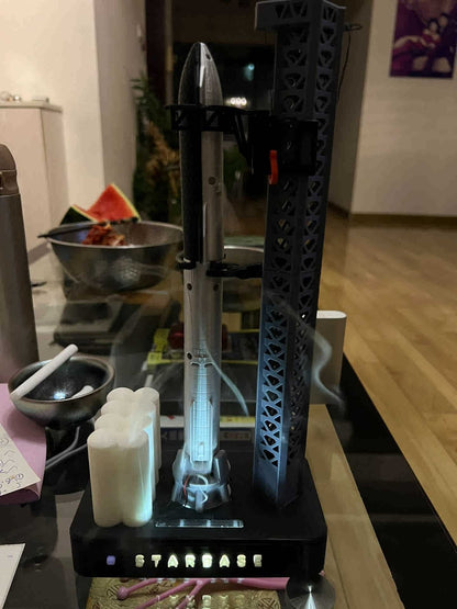 1/400 Spacex Starship Launch Tower Set with Humidifier Model H:31cm/12inches