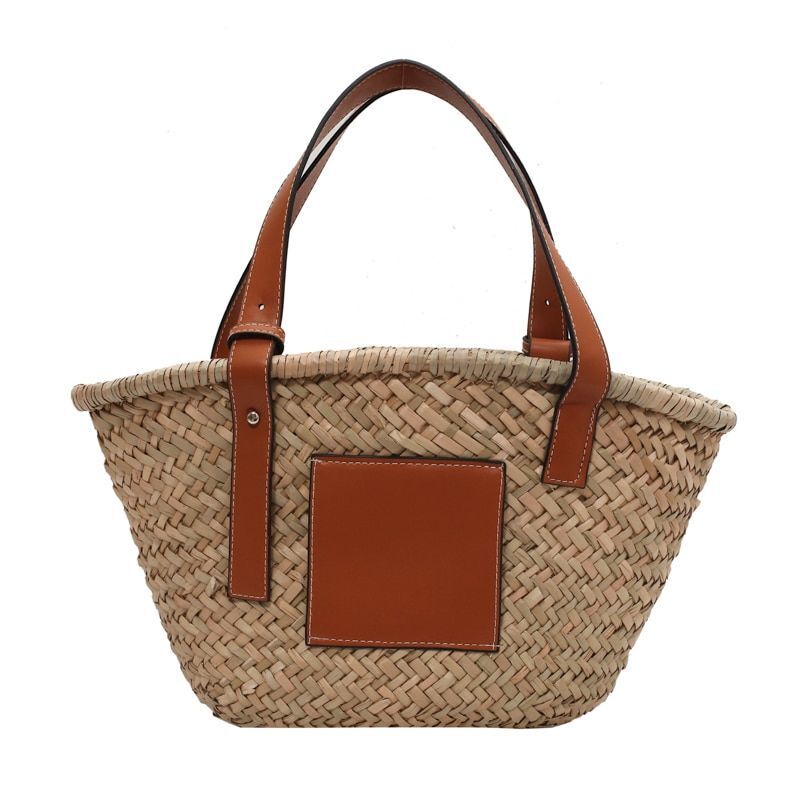 Weave Straw Rattan Crossbody Shoulder Bag Beach Handbag Purse 39*12*21 CM Pouch