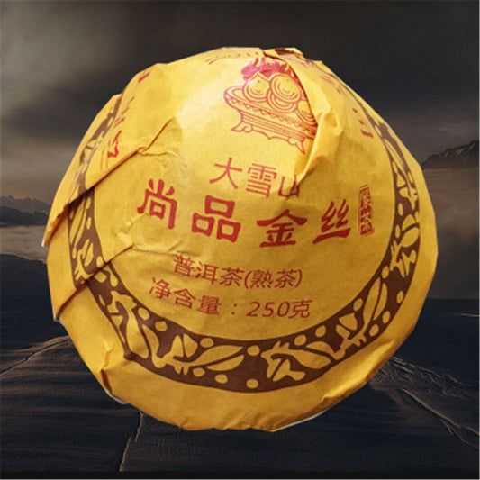 250g Pu-erh Tea Ripe Tea Black Tea Big Snowy Mountains XiaGuan Mushroom Shape