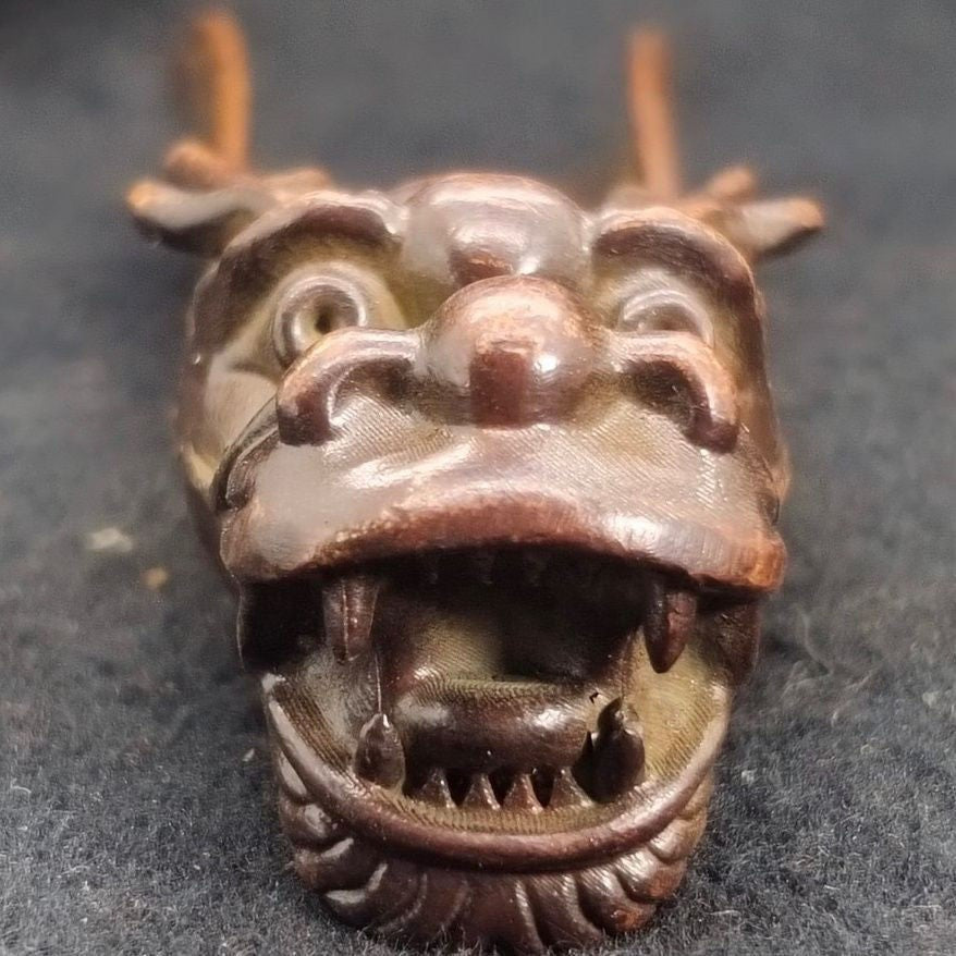 Retro China Antique Handicrafts Copper Alloy Dragon Teaspoon Tea Table Ornament