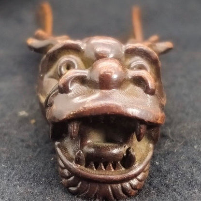 Retro China Antique Handicrafts Copper Alloy Dragon Teaspoon Tea Table Ornament