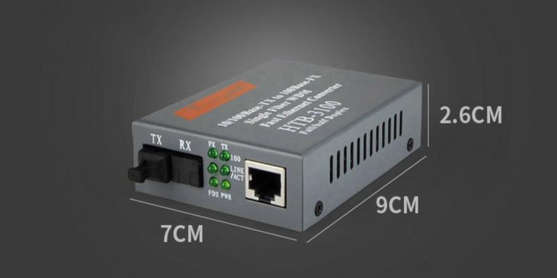 1Pair HTB-3100 A/B Optical Fiber Ethernet Media Fiber Converter SC 10/100M