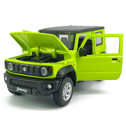 Suzuki Jimny 1:24 Diecast Model Car Toy Vehicle Doors Open Light Sound Green