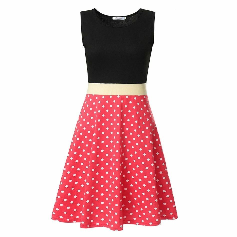 Mother Daughter Dresses Girl Dots Swing Casual Sundress Tunic Halloween Clothes