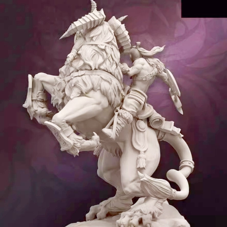 1/24 resin figure model Fantasy Warrior and Lion Mount unassembled unpainted