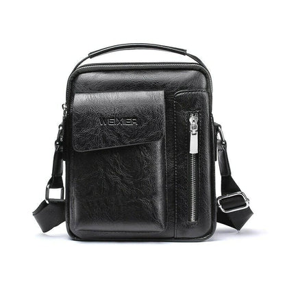 Casual Men Shoulder Bag Vintage Crossbody Bags PU Leather Handbag