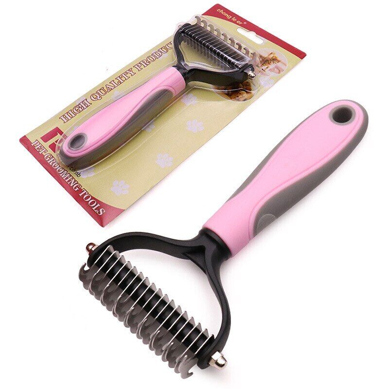 Pets Fur Knot Cutter Dog Grooming Shedding Tools Pet Cat Hair Removal Comb Brush