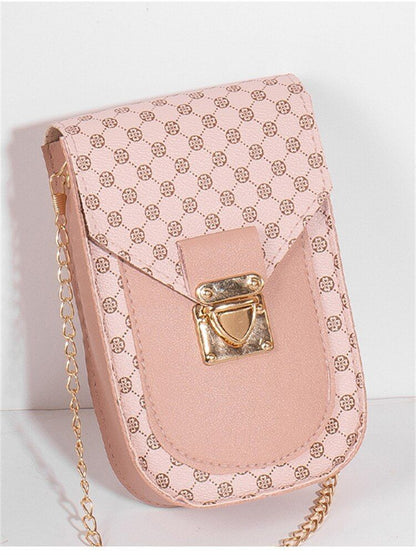Retro Small Polka Dot Bag Chain Crossbody Bags Light Chain Cross Shoulder Bags