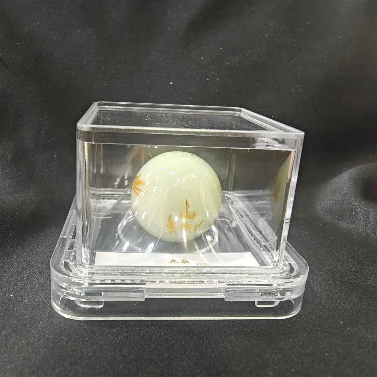 3cm Luminous Pearl Ornament Golden Dragon Pattern Glow Ball Desktop Decor