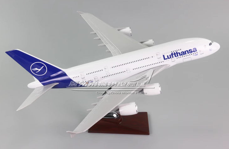 45CM 1:160 Lufthansa AIRBUS A380 D-AIMF Passenger Airplane Resin Aircraft Model