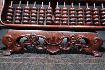 Chinese Natural Boxwood Handcarved Exquisite Ruyi Abacus