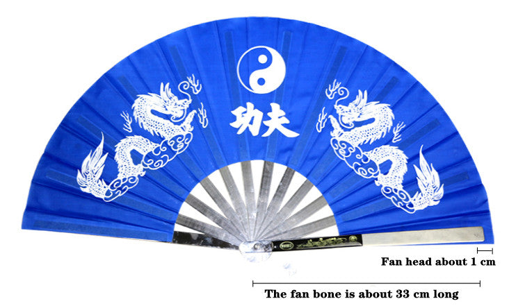 Stainless Steel Metal Folding Fan Mulan Kung Fu Martial Arts Tai Chi Fan