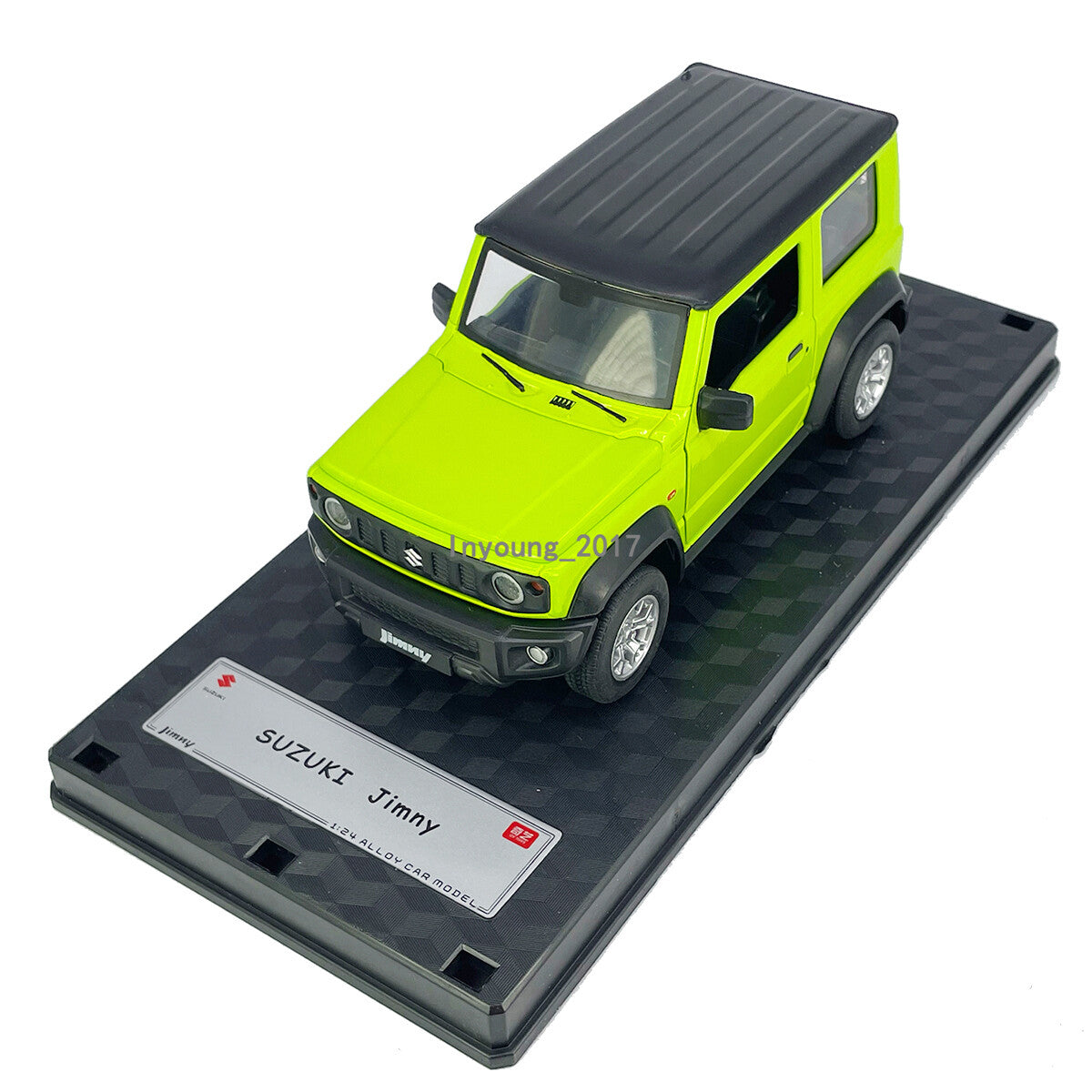 Suzuki Jimny 1:24 Diecast Model Car Toy Vehicle Doors Open Light Sound Green
