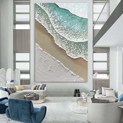 Sandy BeachHand Painted Oil Painting Abstract Wall Art Home Decor