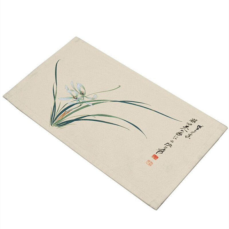 Velvet Fiber Tea Towel Water Absorbent Towel For Tea Set Pot Zen Style Lotus New