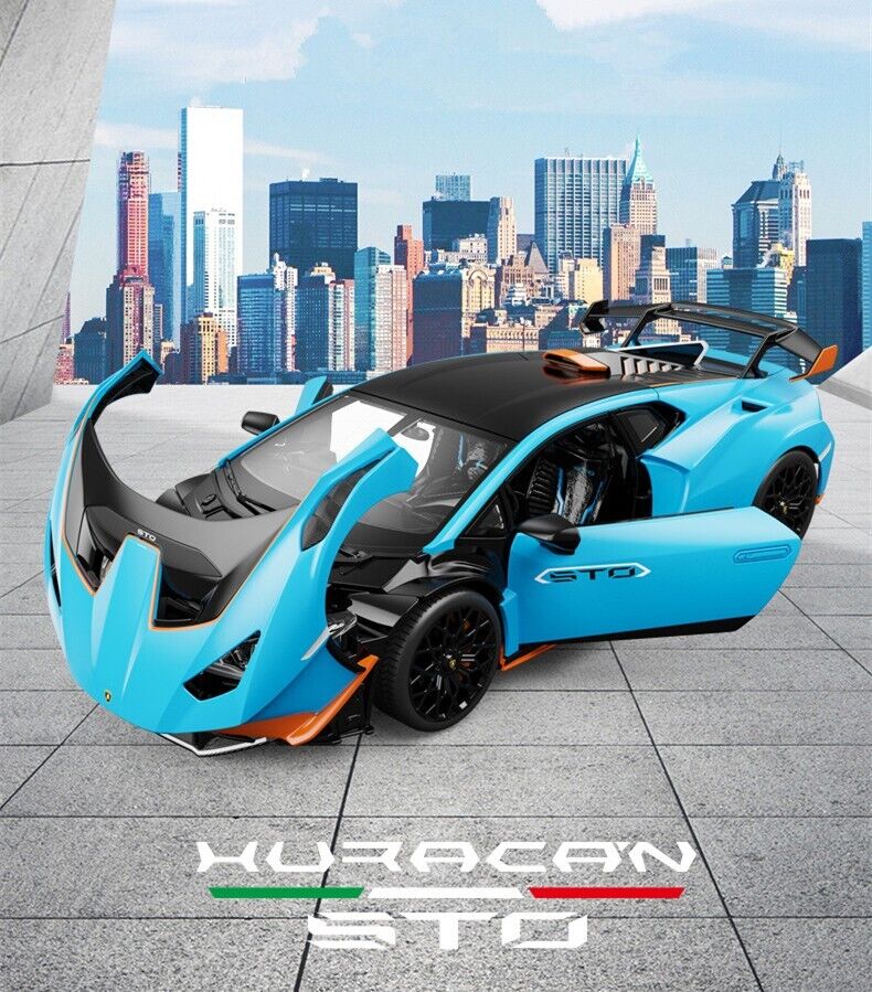 1:18 Lamborghini Huracan STO Diecast Metal Alloy Collectible Model car Toy Light