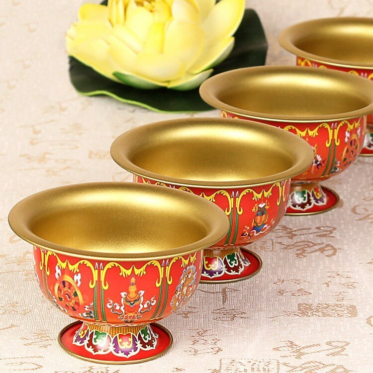 8pcs/lot Tibetan Buddha Bowl Talisman Water Holy Water Cup Buddhist Supplies Cup