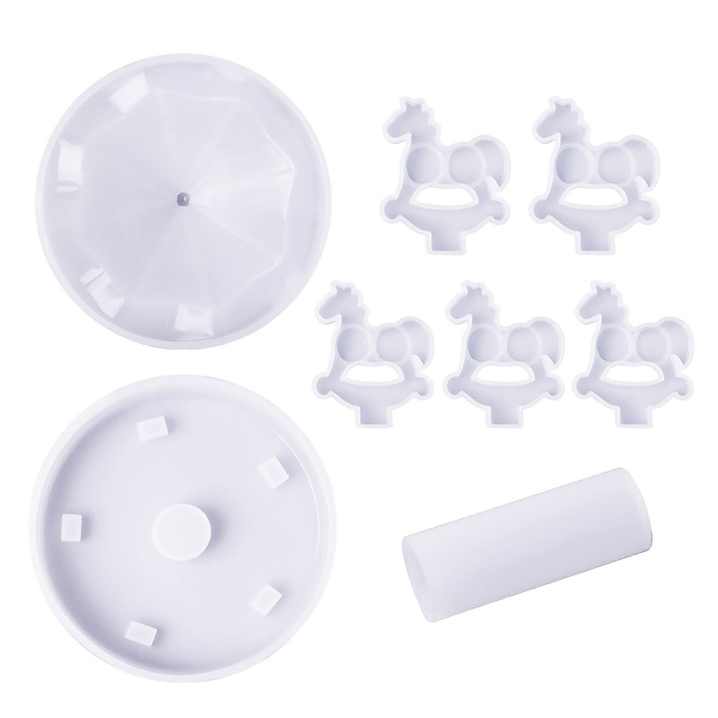 Soft Carousel Silicone Mold Epoxy Resin Casting Mould Ornaments Craft Making Kit