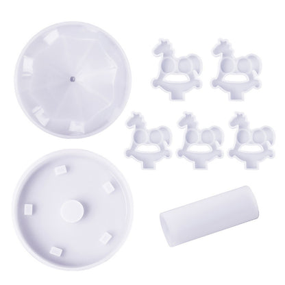 Soft Carousel Silicone Mold Epoxy Resin Casting Mould Ornaments Craft Making Kit