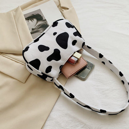 Animal Pattern Canvas Shoulder Bag Vintage Small Purse Square Handbag 22*14*8 CM