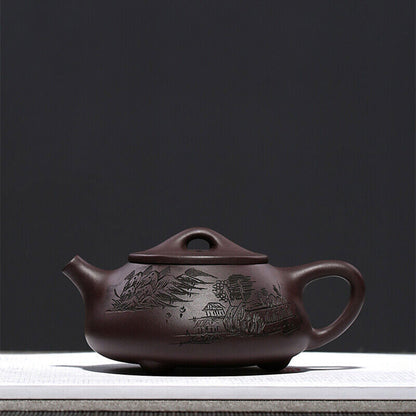 true yixing zisha tea set handmade carved shipiao pot master tea cup pitcher new