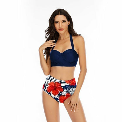 Women Swimsuit Sleeveless Bikini Set Shorts Two Piece Set Bathing Suit Swimwear