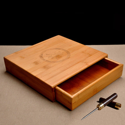 Bamboo Box For Pu'er Tea Storage Box For Pu'er Tea Cake Tea Drawer One/Two Layer