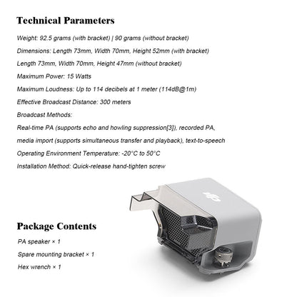 DJI AS1 Speaker for DJI Matrice 4T/4E Drone
