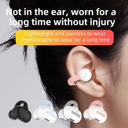 Ear Clip Bone Conduction Headphones Bluetooth 5.3 Wireless Sport Headset Earbuds