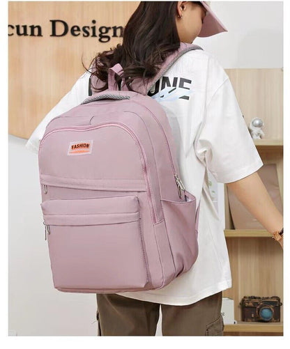 18" Canvas Boy Girls School Bag Book Bag Women Laptop Travel Backpack Rucksack