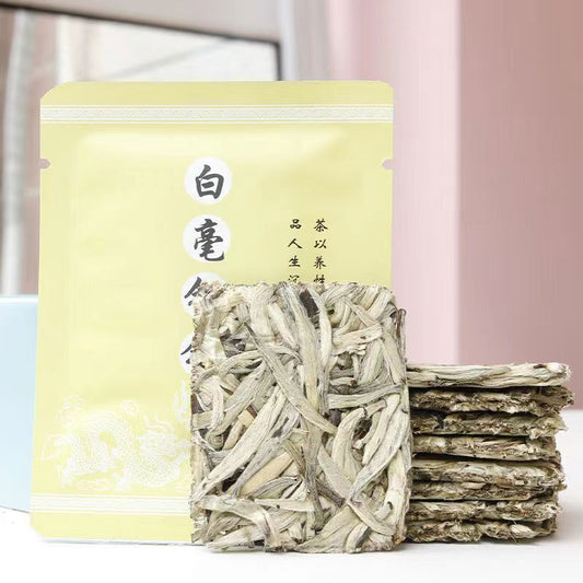 2017 Pekoe Silver Needle White Tea Brick Organic Spring White Tea