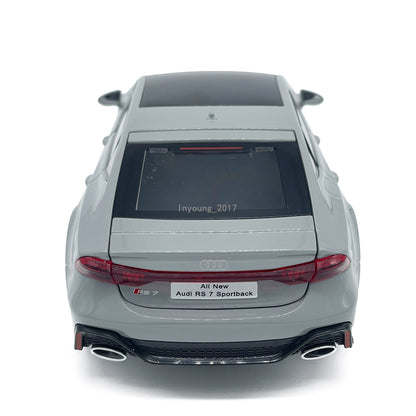 1/24 Scale Audi RS7 Sportback Model Car Diecast Toy Cars 4 Doors Open Pull Back