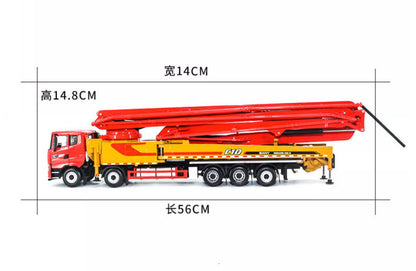 1:35 SANY 86CM TUCK MOUNTED CONCRETE PUMP Constuction Equipment Diecast Model