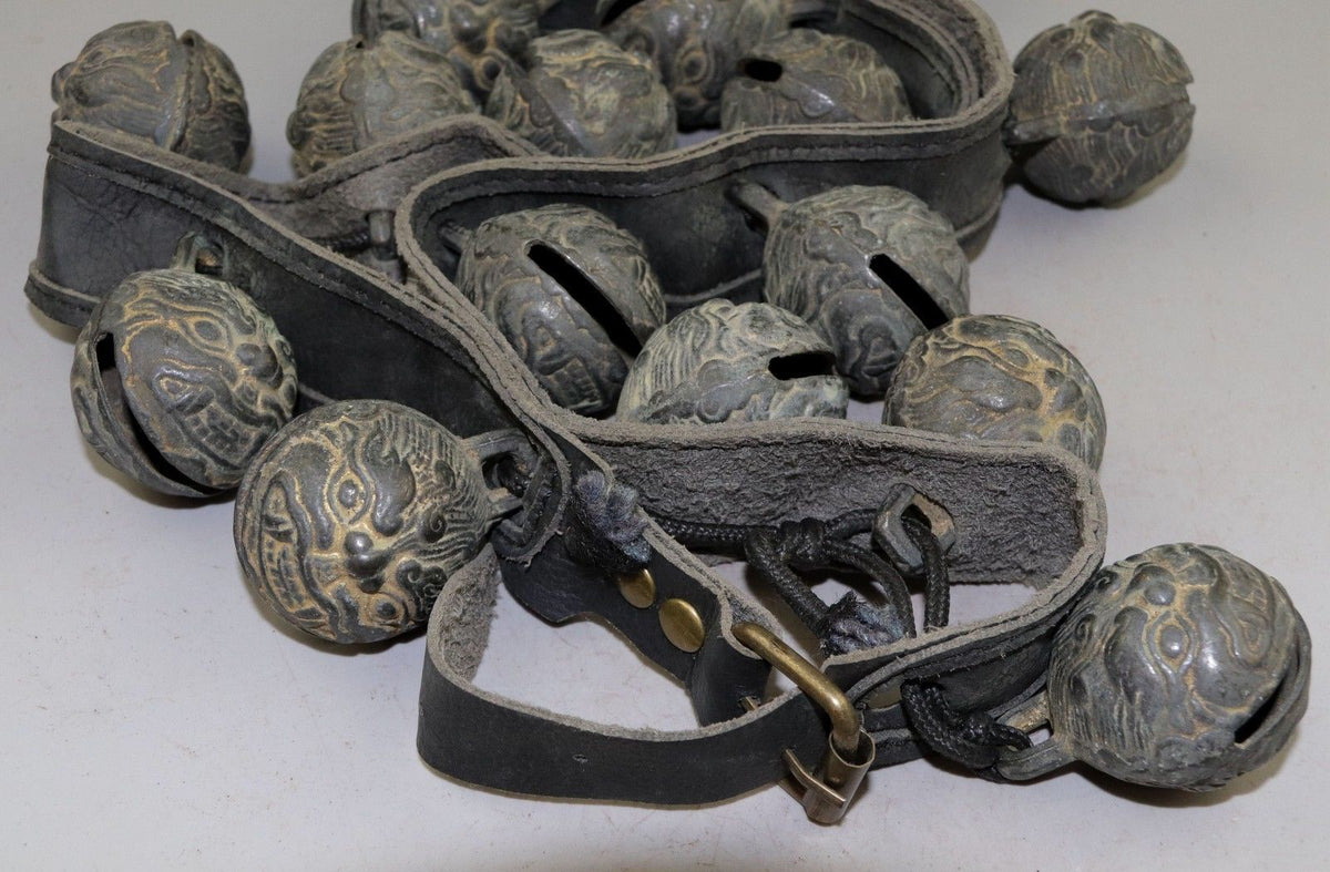 Set of China Bronze Dragon Bells Handworked Statue of Bronze Bell
