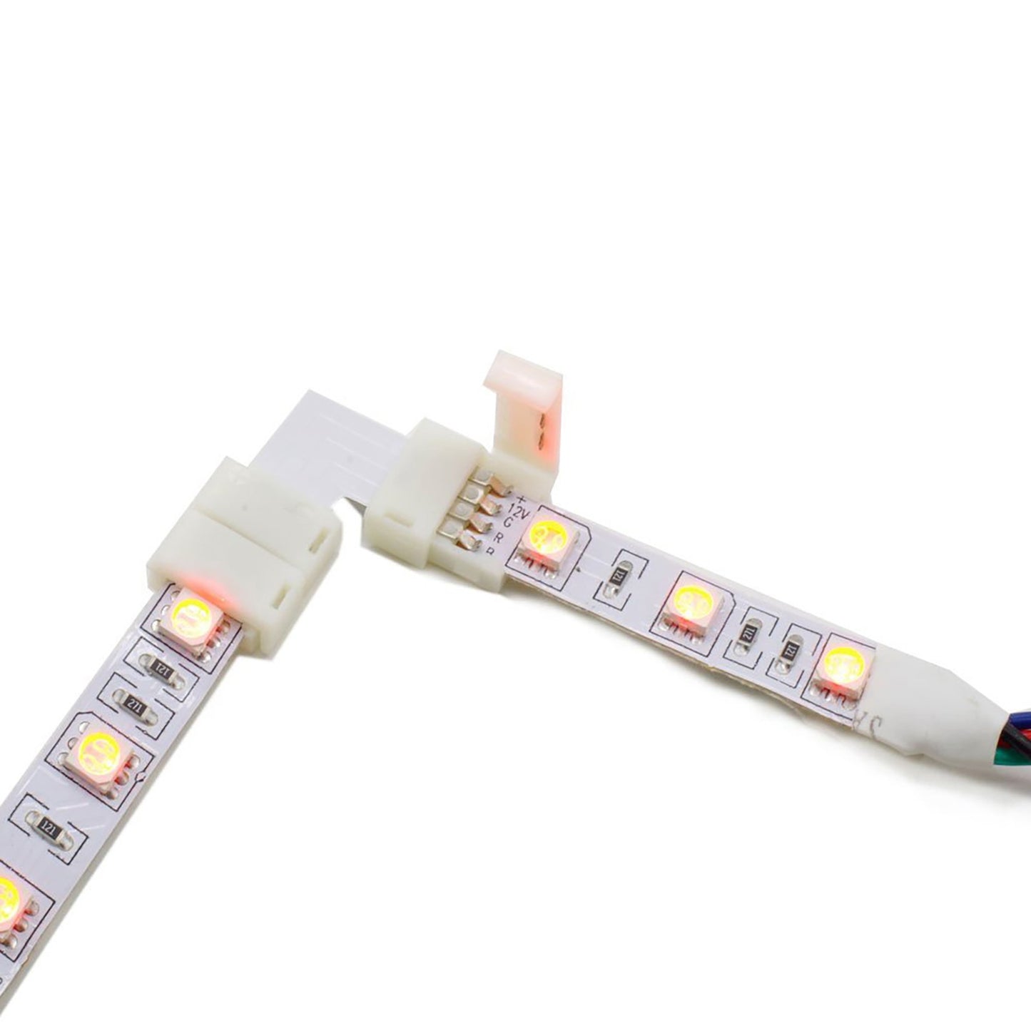 75Pack/Set 4Pin RGB 5050 LED Connectors LED Strip Light Adapters Accessories