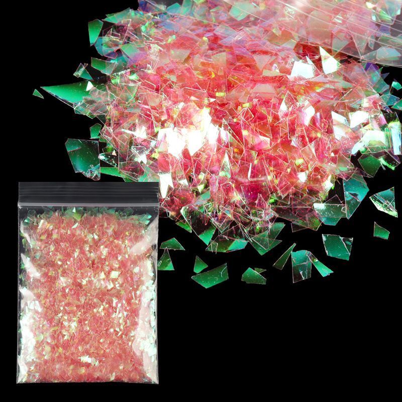 Nail Art Decor 10g Holographic Irregular Sequins Glitter Sparkly Colorful Flakes