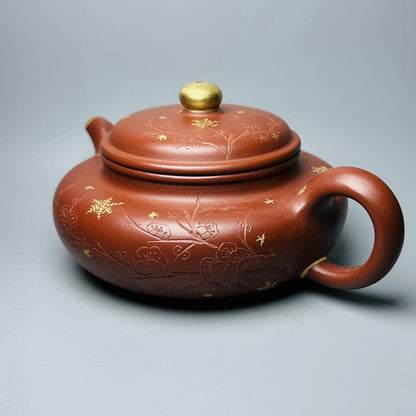 Chinese Yixing Zisha Clay Teapot Plum blossom Pot Zhou Guojun 350ml