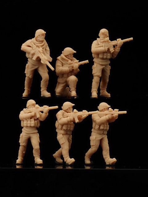 Modern Mercenary PMC Team of 6 Soldiers 1/72/48/35/87/100/144
