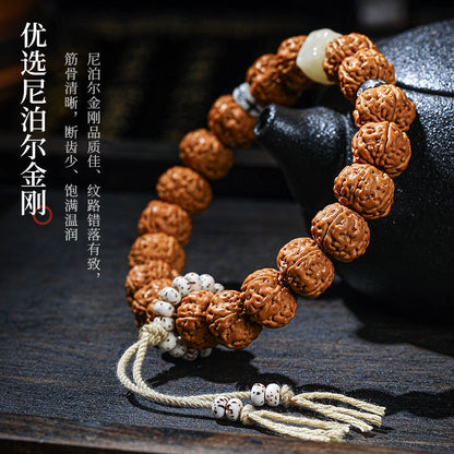 10mm Small Vajra Handheld Bodhi Bead Bracelet Men's Single Loop Meditation Bead