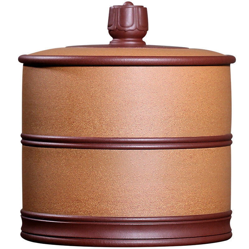 True Yixing Zisha Clay Tea Canister Health Care Sealed Jar For Pu'er Tea Cake