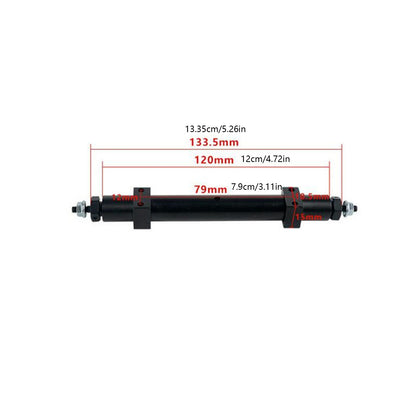 Black Metal Non-Powered Rear Wheel Axle For Tamiya Tractor Trailer 1:14 RC Car,
