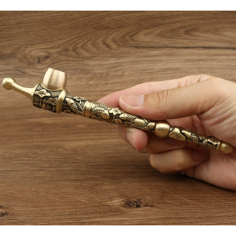 New 17cm Handmade pure Copper Old-Fashioned Pipe Multifunctional Pipe Pot Gift