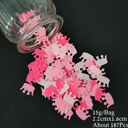 Confetti 15g PVC Pink Crown Imperial Royal Color Girl Birthday Table Decoration