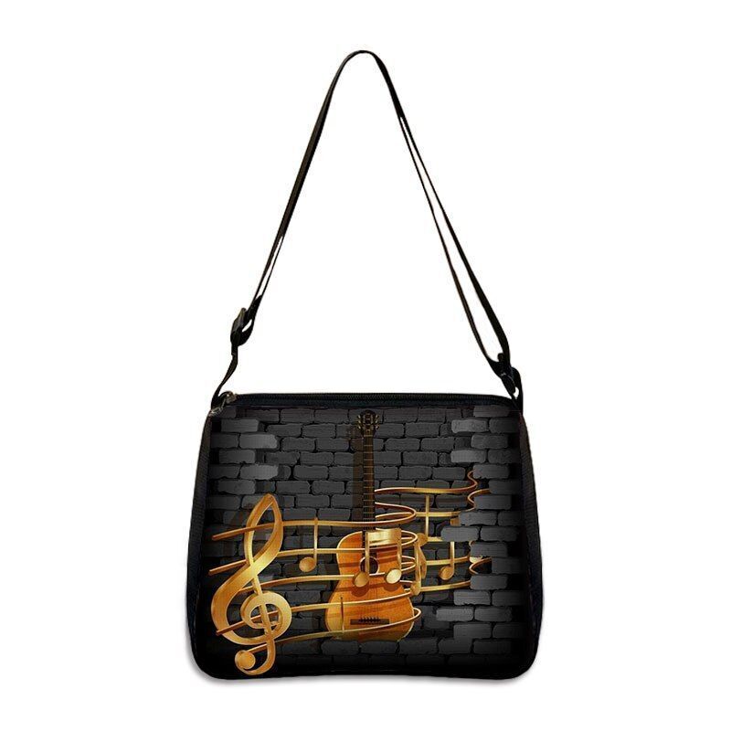 Music Print Handbags Causal Shoulder Bags Crossbody Purse Satchel Messenger Bag