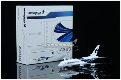 1:400 JC Wings Malaysia Airlines AIRBUS A380 Passenger Airplane Diecast Model