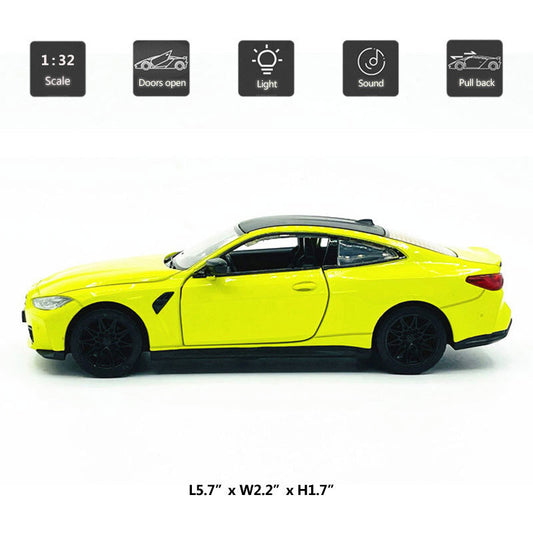 1/32 Scale BMW M4 (G82) Model Car Diecast Toy Vehicle for Boys Kids Gifts Green