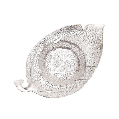 999 Sterling Silver Saucer For Tea Cup Full Handmade Leaf Shape Cup Coaster New