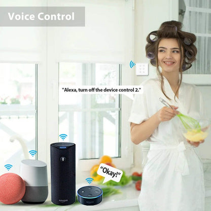 WiFi Double Curtain Switch EU Smart Blind Control
